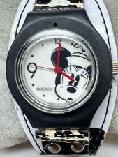 Vintage Ladies Disney Minnie Mouse Bund Strap Quartz Watch New Battery picture