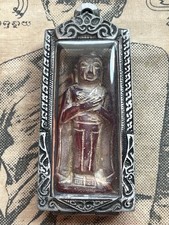 Phra Hin kae Bucha Thai Buddha Statue Kru Hot beautifulhandmade from Red stone picture