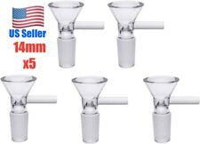 5x 14mm Male Glass Bowl For Water Pipe Hookah Bong Replacement Head HIGH QUALITY picture
