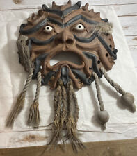 Large Tribal  Native American signed pottery Mask read description 29” X 19” picture