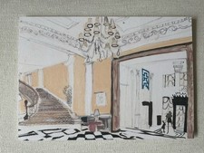 Claridge’s Hotel London Large Color Sketch of Foyer Postcard picture