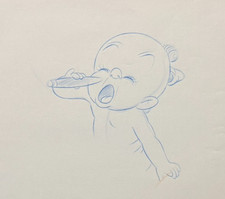 WHO FRAMED ROGER RABBIT - 1988 - ORIGINAL BABY HERMAN KEY FRAME PRODUCTION ART picture