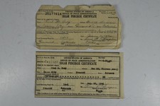2 Vintage WWII WW2 Sugar Purchase Certificate Fremont Colorado USA Paper picture
