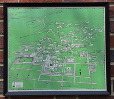 LEHIGH UNIVERSITY Vintage Campus Map Framed picture