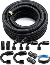 6AN Fuel Line Kit 20FT Braided CPE Hose with Fittings for Coolant,Gas Oil picture