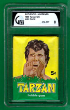 1966 TARZAN VINTAGE CARD WAX PACK SEALED & GRADED GAI 8 NM-MT  PHILLY GUM picture