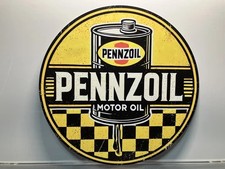 Pennzoil 18 Inch Heavy Metal Oil and Gas Sign New- Fast Paid Shipping picture