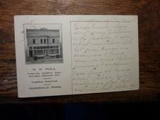 RARE--H.H.HULL-FUNERAL DIRECTOR-YOUNGSVILLE,PA. POSTCARD-1908 picture