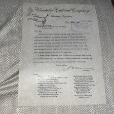 1915 Vandalia Auditor Letter to Sec’y Peoria Association of Railroad Officers picture