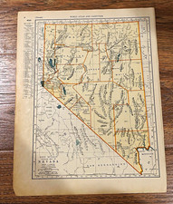 Rand McNally Nevada Popular Map Paper Map, 1937 Scale 1:2,598,000 (USA) picture