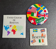 3 Vintage 1980 Benetton Pins picture