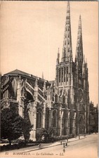 Vintage Bordeaux Cathedral France French Postcard LL Series picture