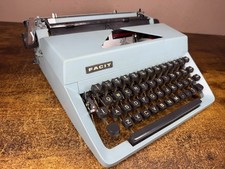 Excellent Serviced 1967 Facit Privat Blue Vintage Portable Typewriter picture