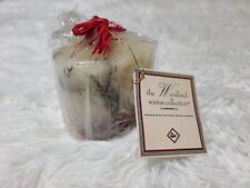 Vintage Woodland Winter Collection Encased Dried Flowers Candle Xmas Holiday New picture