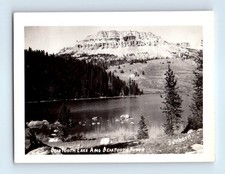 Old Vintage Photo BEARTOOTH LAKE AND BUTTE WYOMING LANDSCAPE SOUVENIR PRINT picture