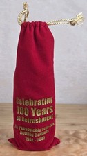 🥤 2002 Philadelphia Coca-Cola 100th Anniversary Bottle Velvet Bag Sealed 8oz picture