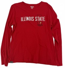 90s JanSport Long Sleeve Shirt Large Red Illinois State Vintage picture