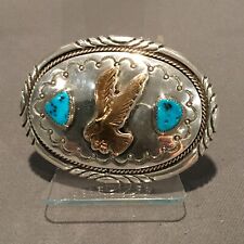 Sterling Silver & Turquoise Western Belt Buckle by  TOMMY MOORE picture