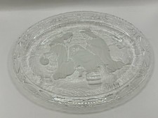 Celebrations Mikasa Nativity 9” Crystal Frosted Plate Christmas Small Platter picture