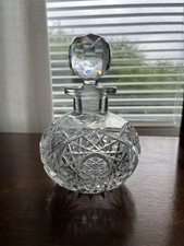 ABP American Brilliant Period Cut Glass Hobstar Pattern Perfume Cologne Bottle picture