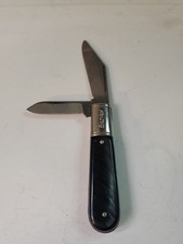 Barlow Pocket Knife Vintage USA, 2 Folding Blades Black Handle  picture