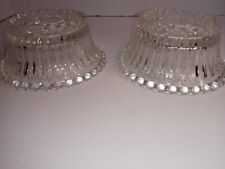 Vintage PAIR OF CLEAR LEAD CRYSTAL TAPER VOTIVE CANDLE HOLDERS  BT12 picture