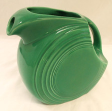 Vintage Fiesta Homer Laughlin Older HLC Disk Pitcher Water Jug Light Green Large picture