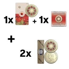 $2 2025 WWII 80th Anniversary Bundle (1x ‘C’ Mintmark UNC + 2x Premium Rolls +) picture