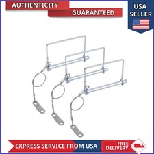 3pcs 1/4'x4' Trailer Coupler Pins with Anti-Loss Cable, Square Wire Lock picture