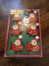 VTG Christmas Napkin Rings Holders German Kitschy Fabric Beaded (6) READ picture