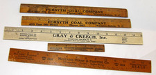 5 VINTAGE 1920s-30s WINSTON-SALEM, NC ADVERTISING RULERS COAL/PRINTERS/CALENDAR picture