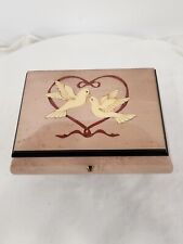 SORRENTO ITALY WOOD DOVES & HEART INLAY SWISS MUSIC BOX By Giglio - Asla, Works  picture