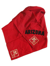 vintage BSA 1935 Contingent Arizona Felt Patch Full Square Neckerchief Kerchief picture