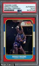 Gerald Wilkins Knicks Signed 1986-87 Fleer Basketball #122 PSA/DNA AUTO picture