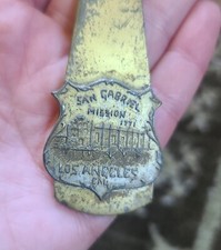 Antique San Gabriel Mission Los Angeles LA California Letter Opener Advertising picture