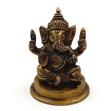 FCS Brass Idol | Mangalkari Ganesha | Item Finish- Antique Glossy |  (AH-05) picture