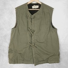 Vintage WW2 Fur Lined Vest Medium War Emergency Board Merchant Marines 40s picture
