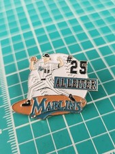  Vtg MLB Forida Marlins #25 Al Leiter 1996 Silver Tone Lapel Pin picture