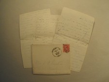 1881 Virginia Civil War Era Letter & Envelope Culpeper Co. Fauquier Co. Martin picture