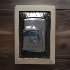Vintage chrome Zippo lighter commemorating the USS Sheboygan County LST-513 picture