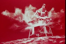 c1960's 35mm Slide Film Apollo Lunar Module Ascent Stage Liftoff Moon picture