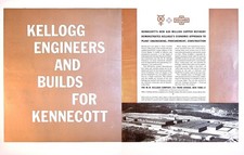M W Kellogg Co Engineers Kennecott Copper Refinery Vtg 1960 Magazine Print Ad picture