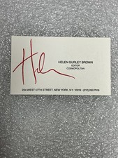 Autographed Business Card  - Helen Gurley Brown, Cosmopolitan Magazine Editor picture