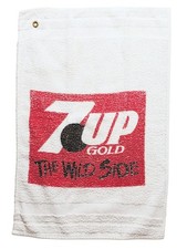 Vtg 1988 7Up Gold Towel The Wild Side Soda Pop Advertising Promo Grommet Golf  picture