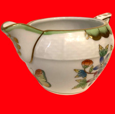 HEREND QUEEN VICTORIA CREAMER PITCHER HAND PAINTED 649/VBO BUTTERFLY picture