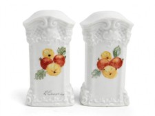 VTG Signed L. Carreño Hand Painted Porcelain Salt & Pepper Shakers Fruit Motif picture