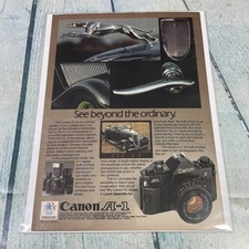 1984 Canon AE-1 SLR Camera Vintage Print Ad/Poster Pinup Promo Art Magazine Page picture