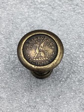 ANTIQUE RARE G.H. BISHOP & CO HAND SAW BUTTON BOLT PAT DEC 27 1887 CINCINNATI OH picture