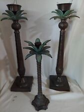 Palm Tree Candlesticks Set Of 3 picture