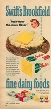 1952 Swifts Brookfield Butter and Dairy Foods Vintage Print Ad picture